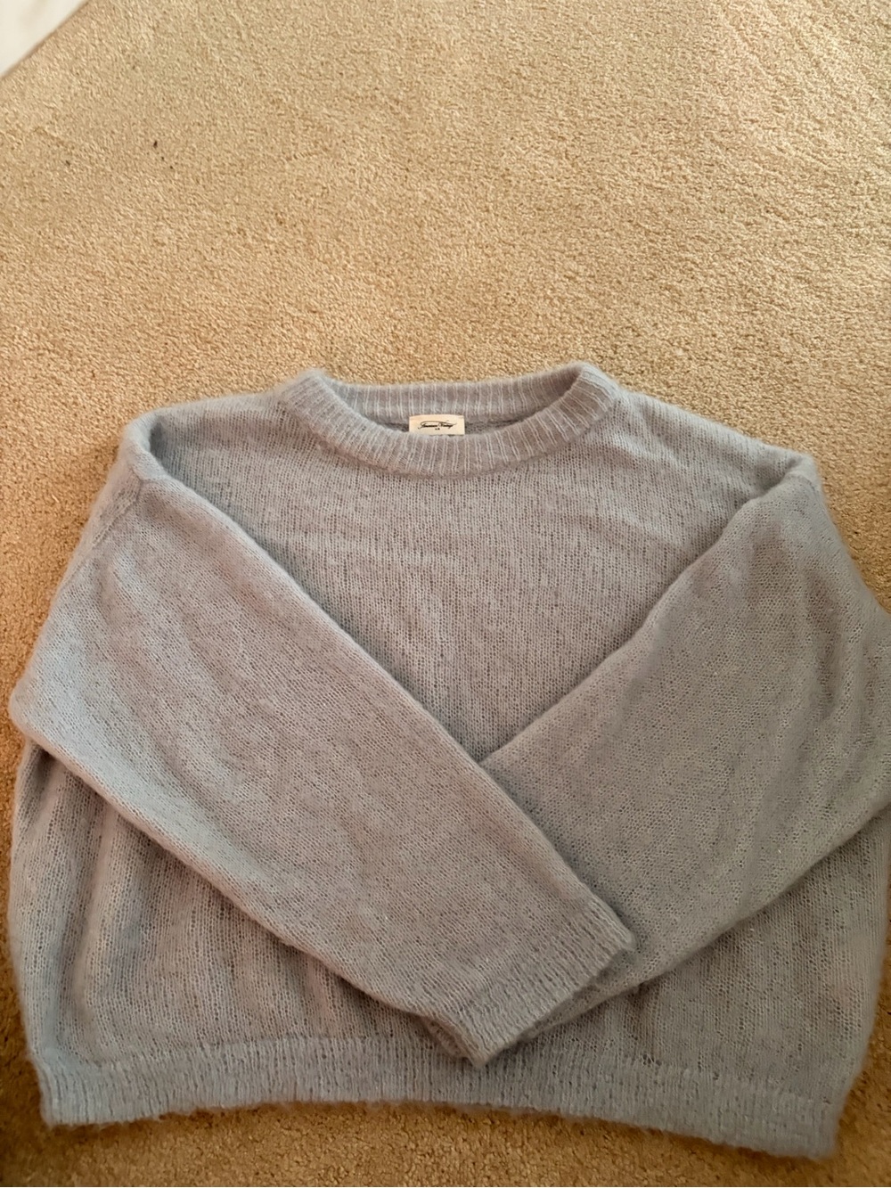 AMERICAN VINTAGE Light Blue NIMBY Crewneck Sweater/Jumper